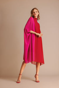 oversized red and fushia kaftan 